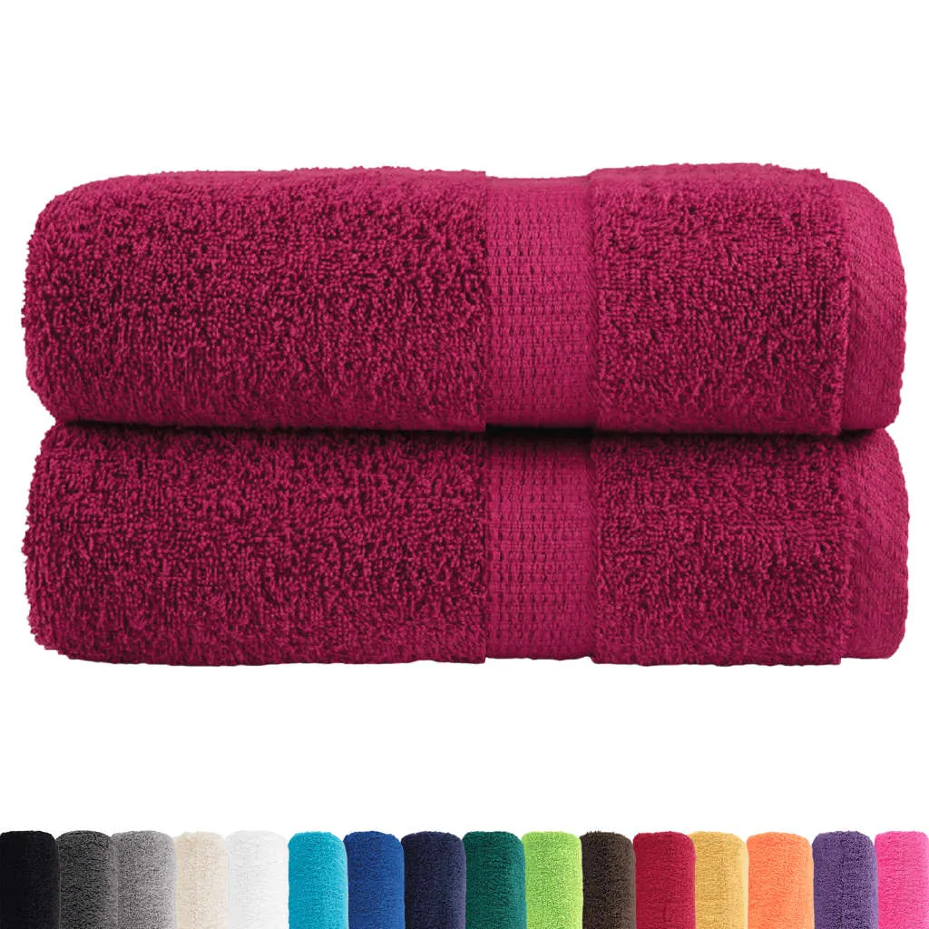 Premium Washcloths 2pcs Bordeaux 30x30cm 600gsm 100% Cotton