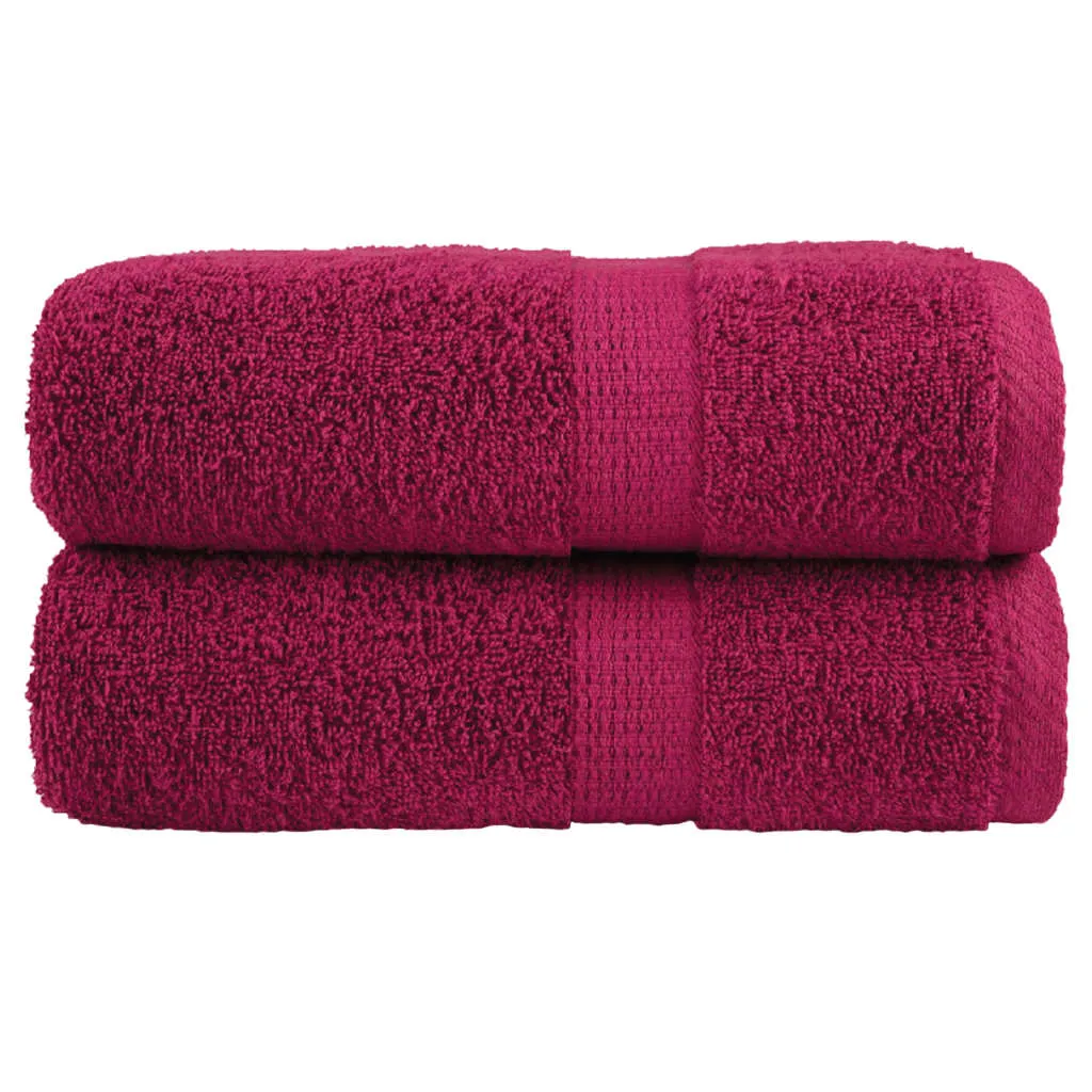 Premium Washcloths 2pcs Bordeaux 30x30cm 600gsm 100% Cotton