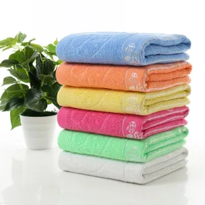 Pure Cotton Plain Bath Towels, Beach Towels, Supermarket Gifts, Absorbent and Quick-drying Multifunctional Bath Towels