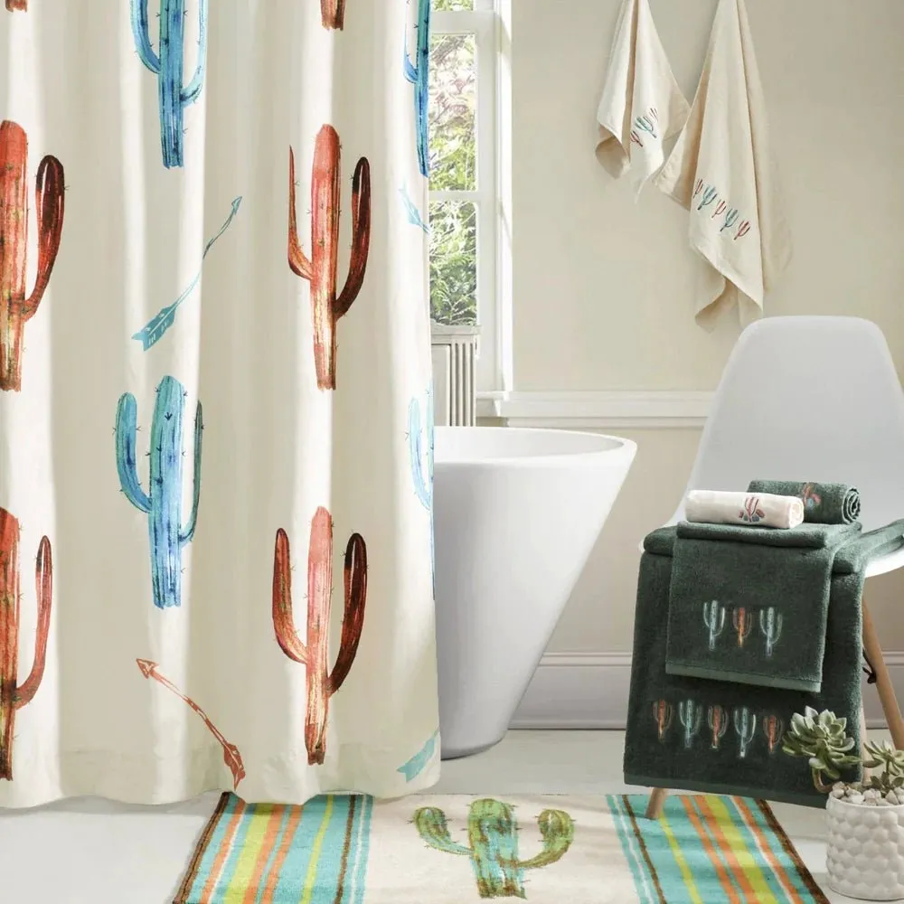 Serape Cactus 6-PC Bath Towel Set - Cream