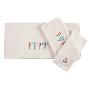 Serape Cactus 6-PC Bath Towel Set - Cream