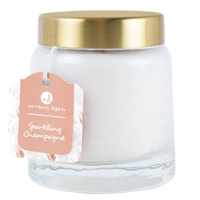 SPARKLING CHAMPAGNE by Northern Lights , SCENTED SOY GLASS CANDLE 10 OZ