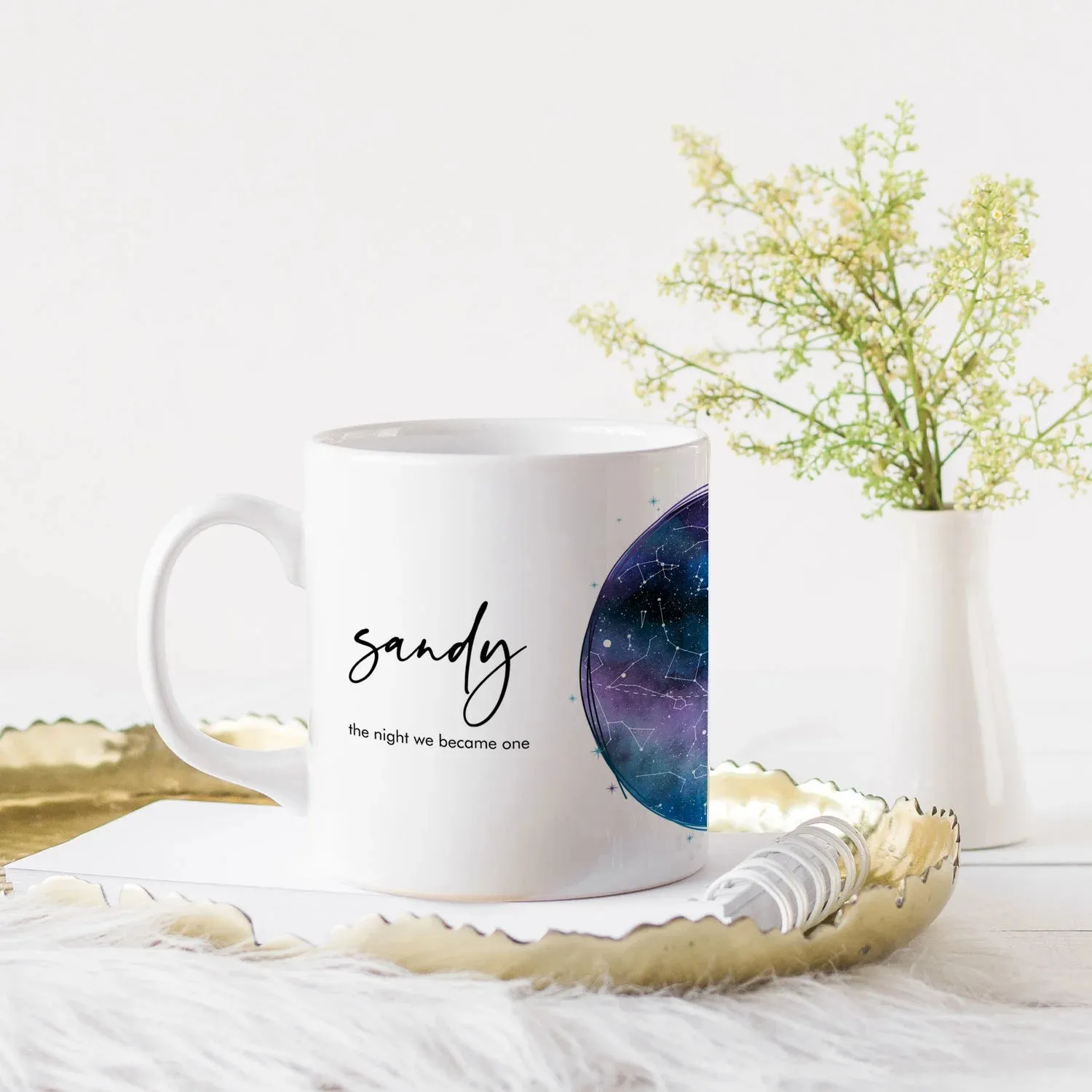 Starry Night Coffee Mug with Personalized Spotify Code - II