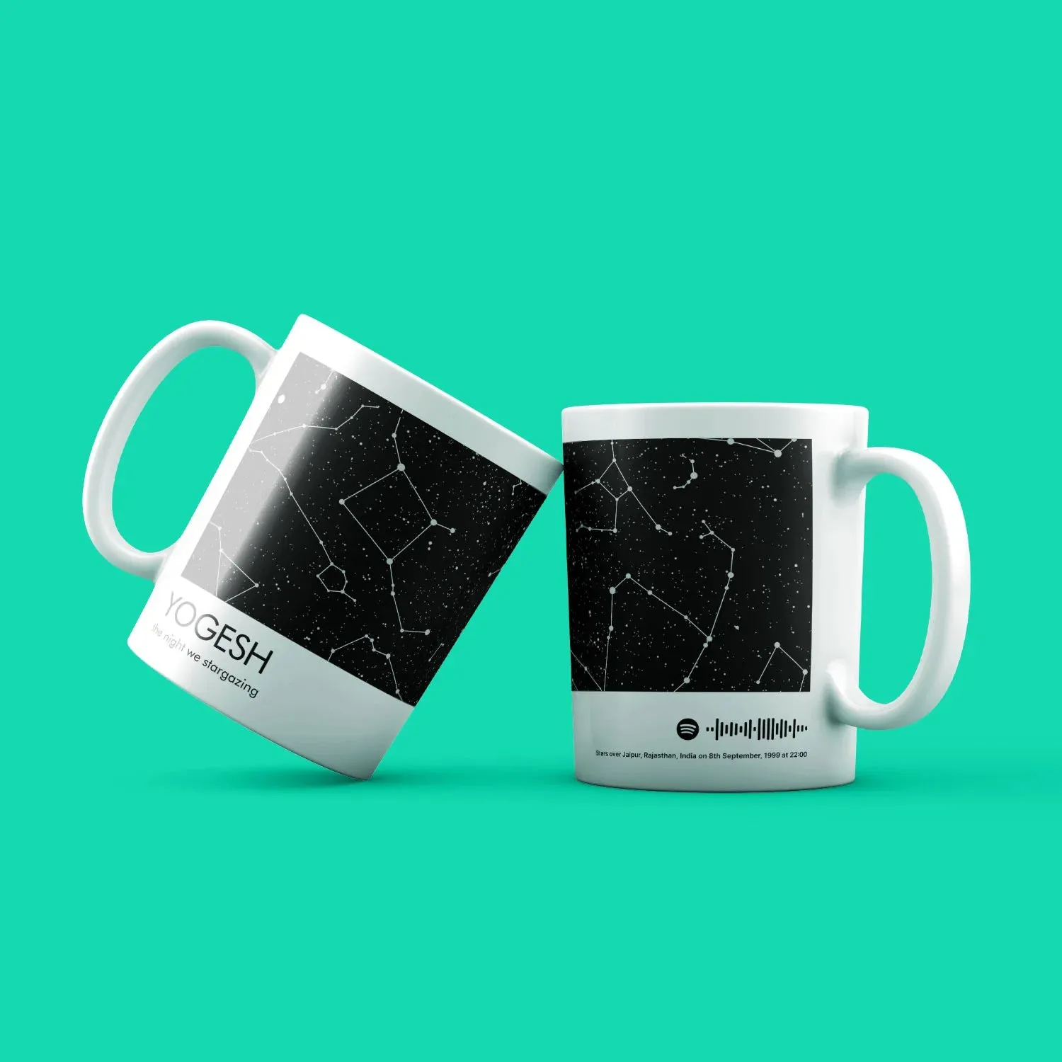 Starry Night Coffee Mug with Personalized Spotify Code - III