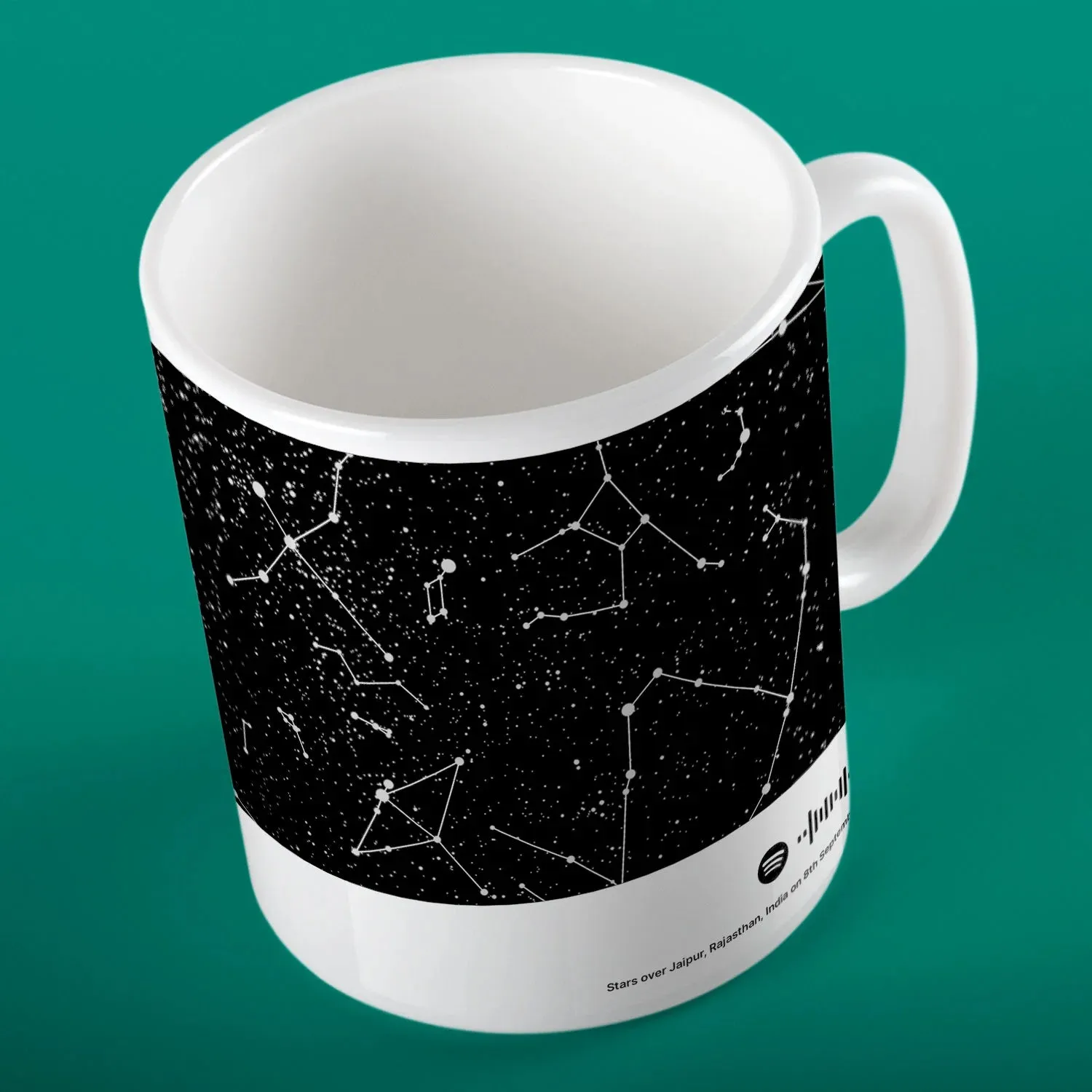 Starry Night Coffee Mug with Personalized Spotify Code - III