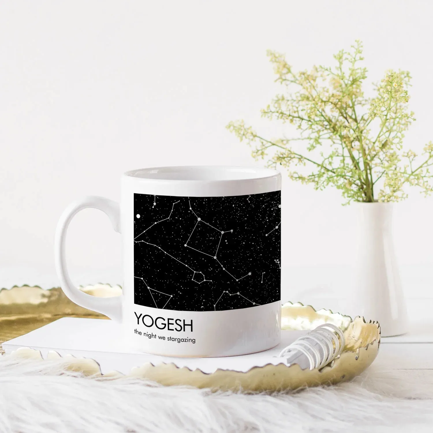 Starry Night Coffee Mug with Personalized Spotify Code - III