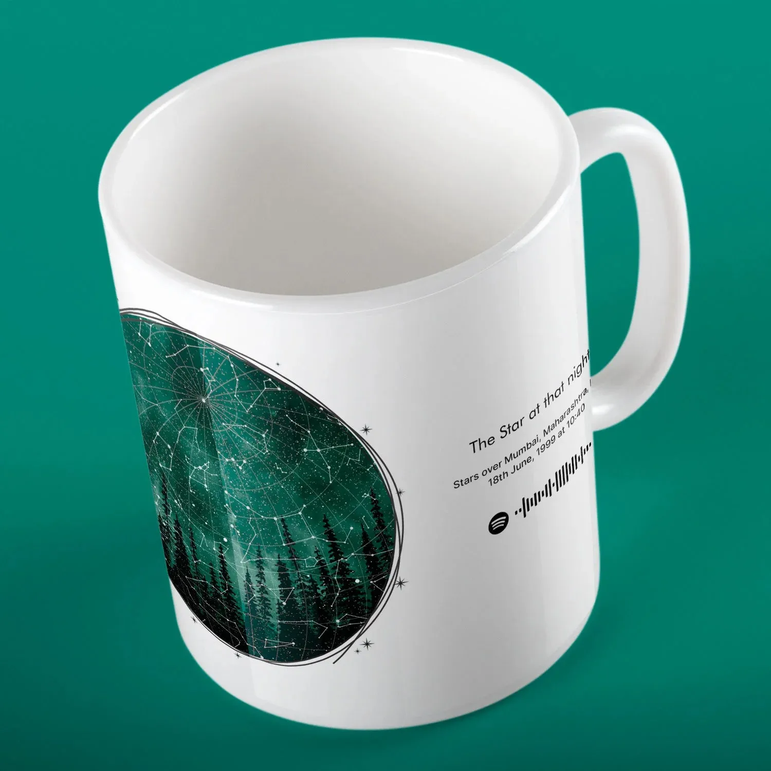 Starry Night Coffee Mug with Personalized Spotify Code - VI