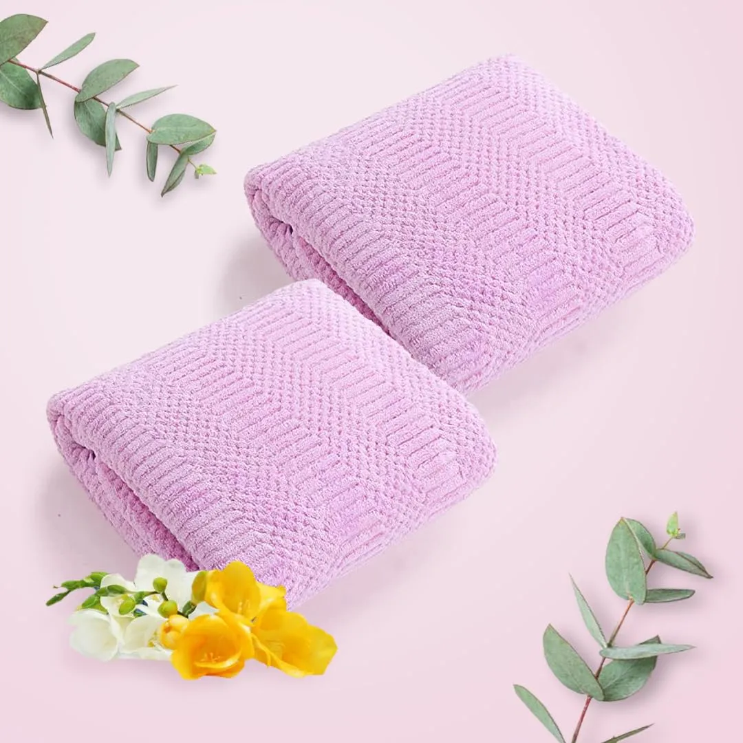 The Better Home Microfiber Bath Towel for Bath | Soft, Lightweight, Absorbent and Quick Drying Bath Towel for Men & Women | 140cm X 70cm (Pack of 4, Pink Beige) (Pack of 2, Pink)