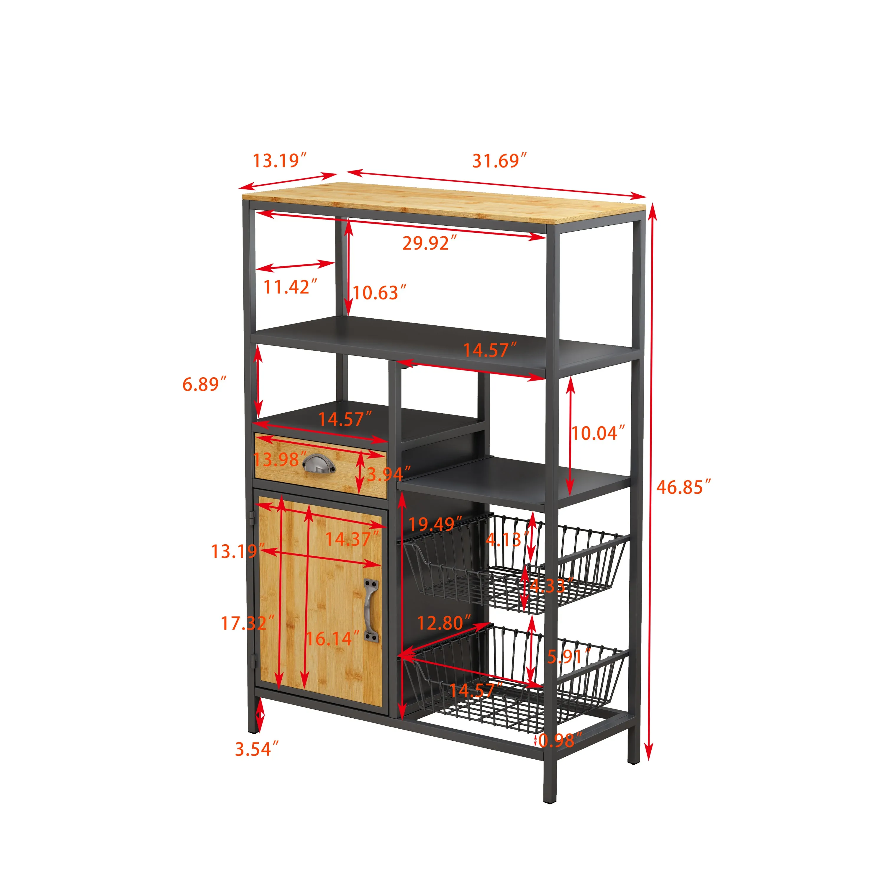 Versa Storage With Drawer Cabinet and Two Storage Baskets