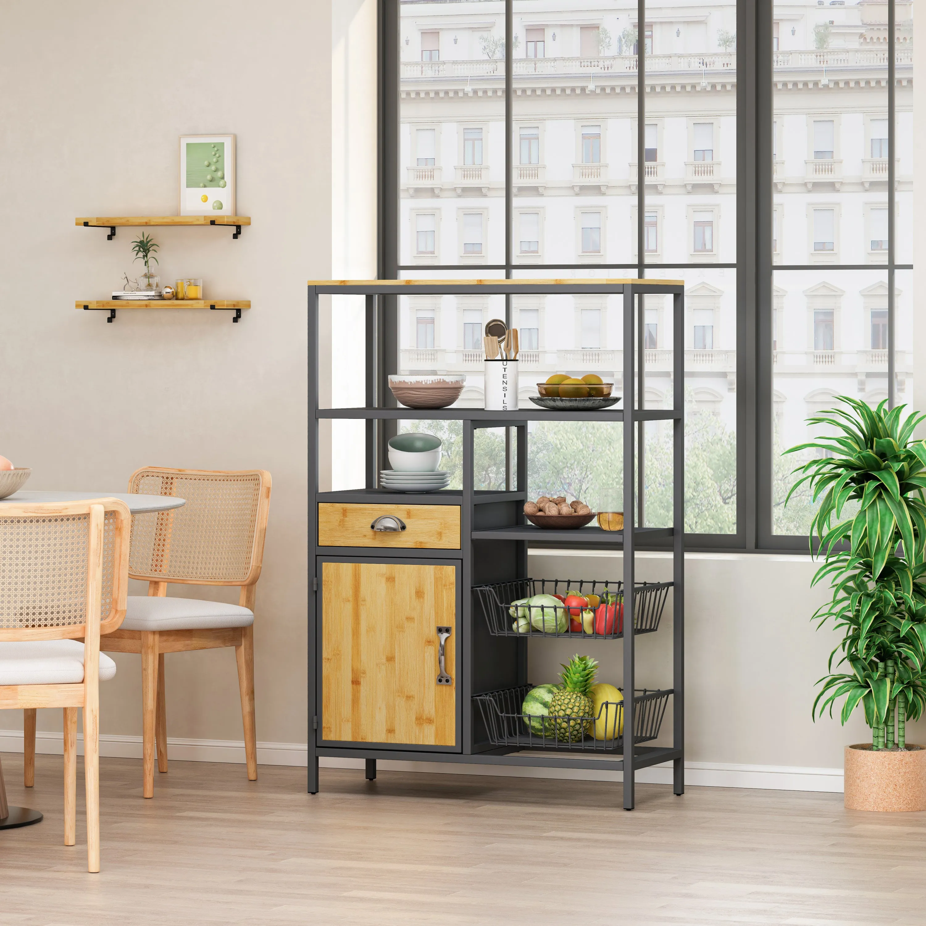 Versa Storage With Drawer Cabinet and Two Storage Baskets