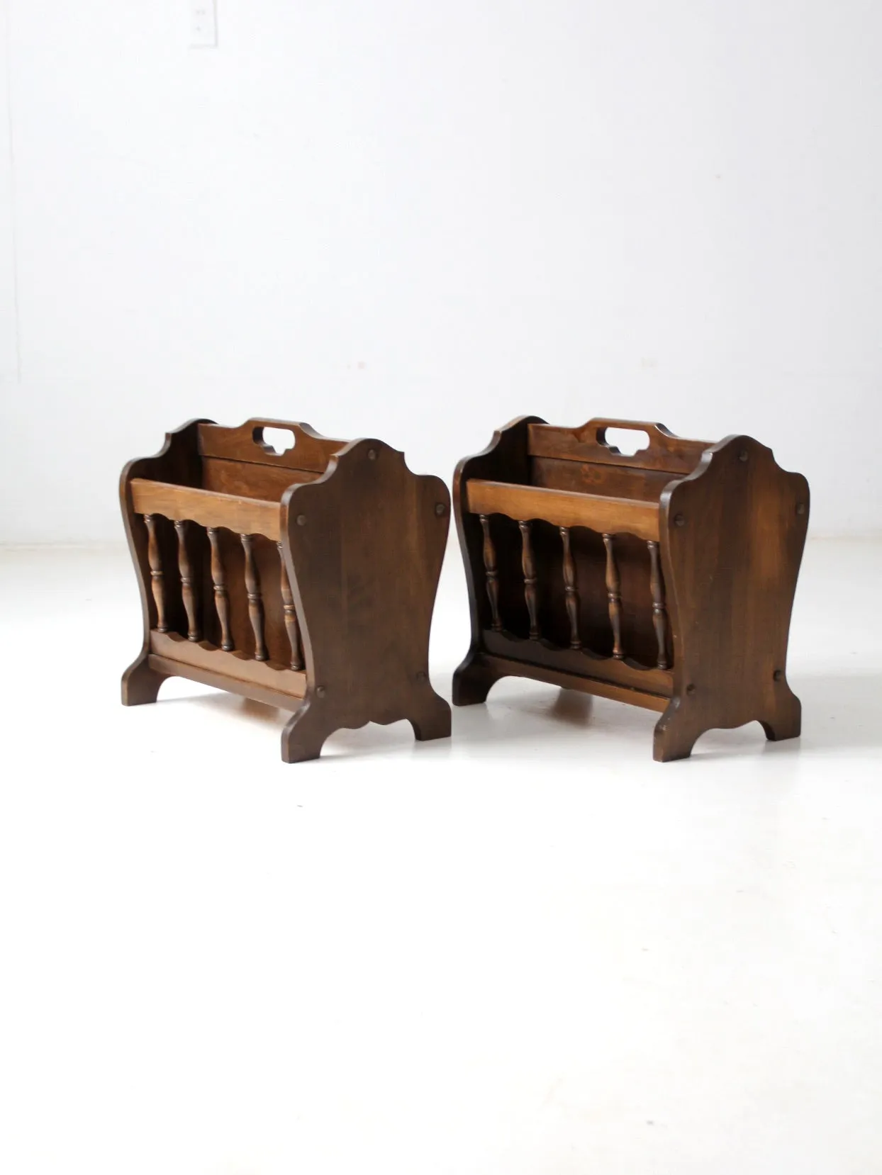 vintage Leick magazine rack pair