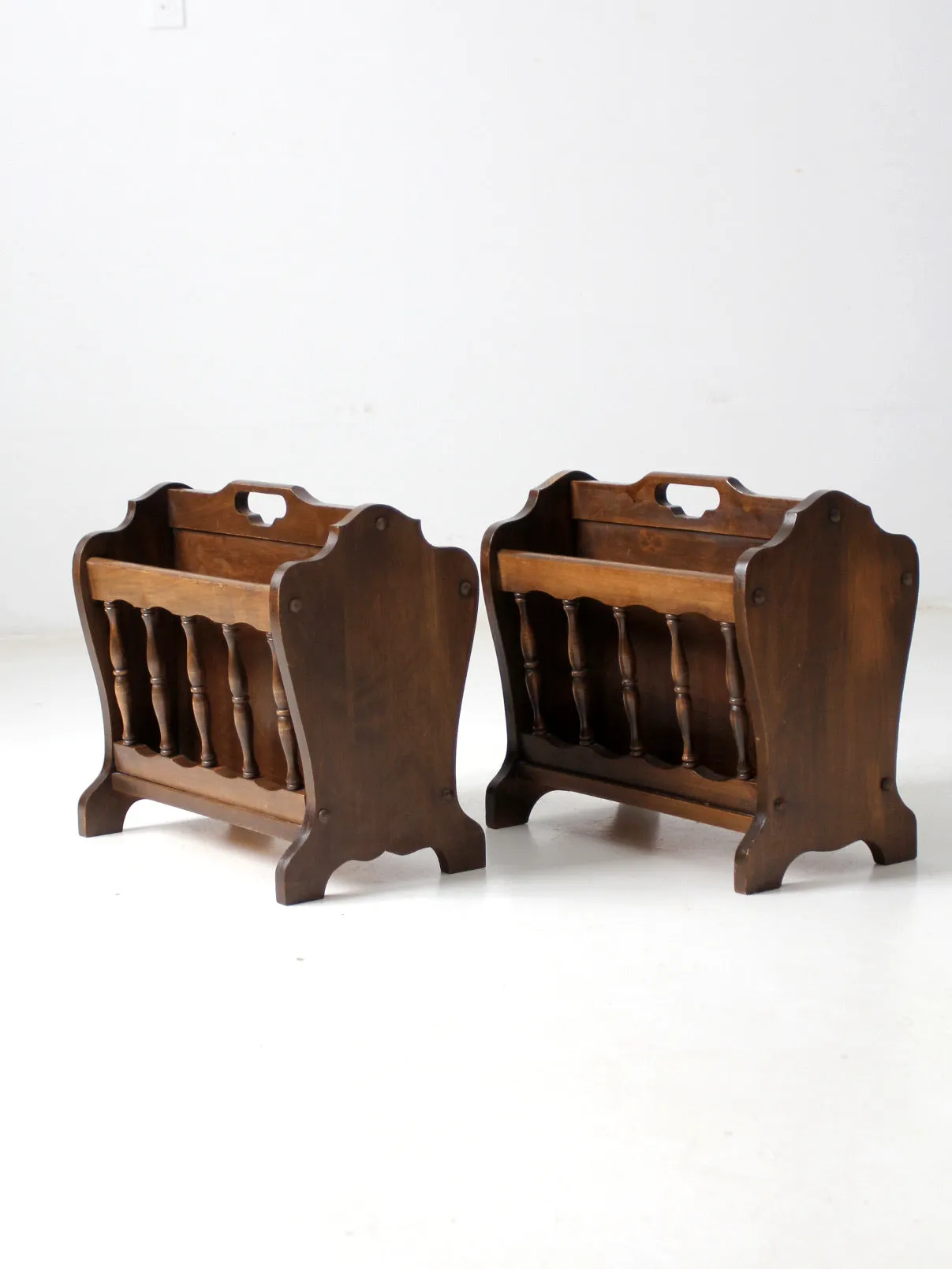 vintage Leick magazine rack pair