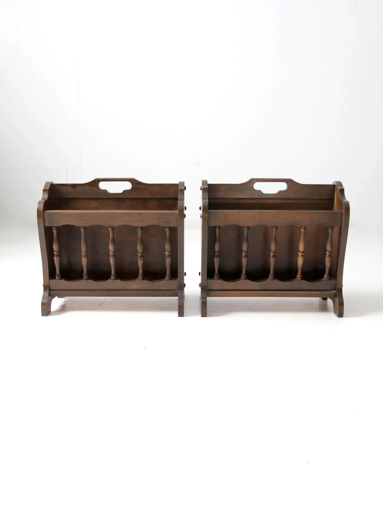 vintage Leick magazine rack pair