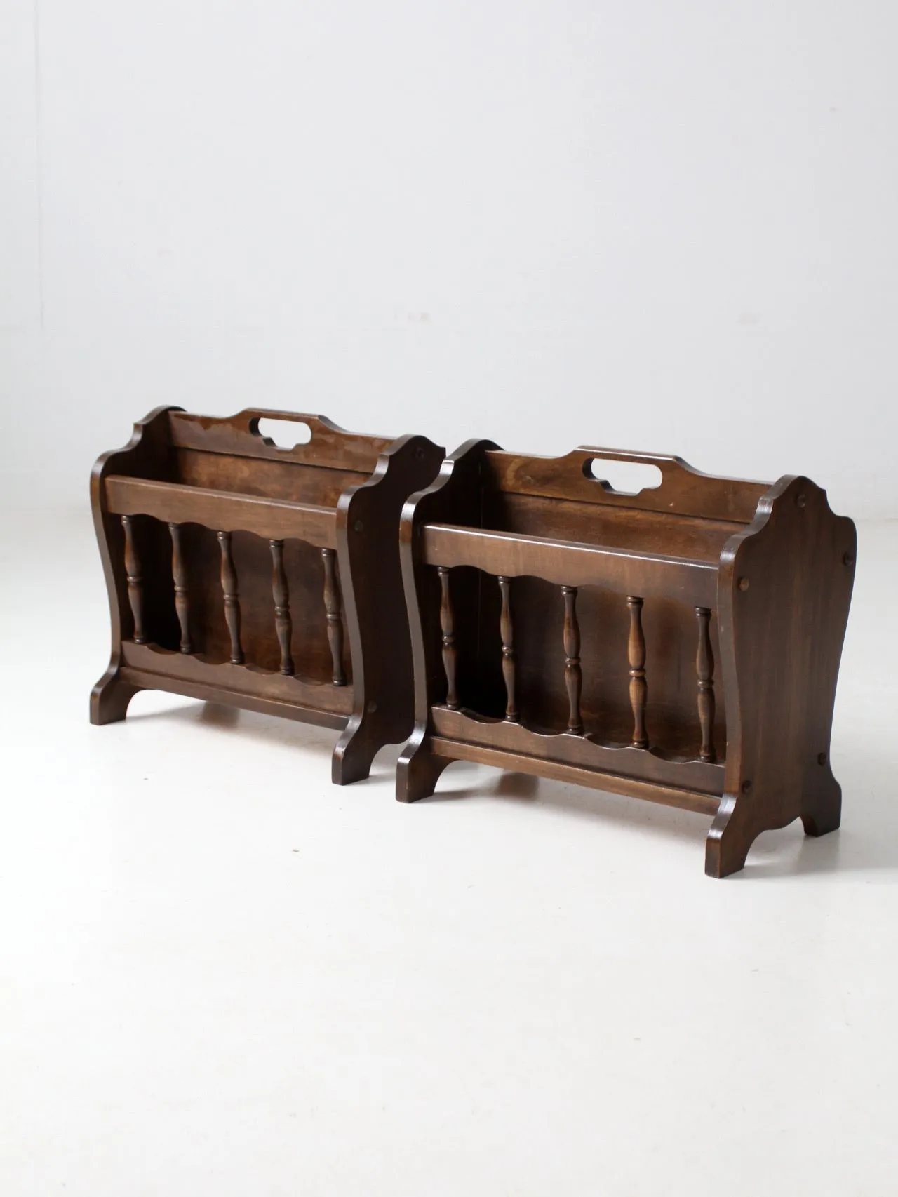 vintage Leick magazine rack pair