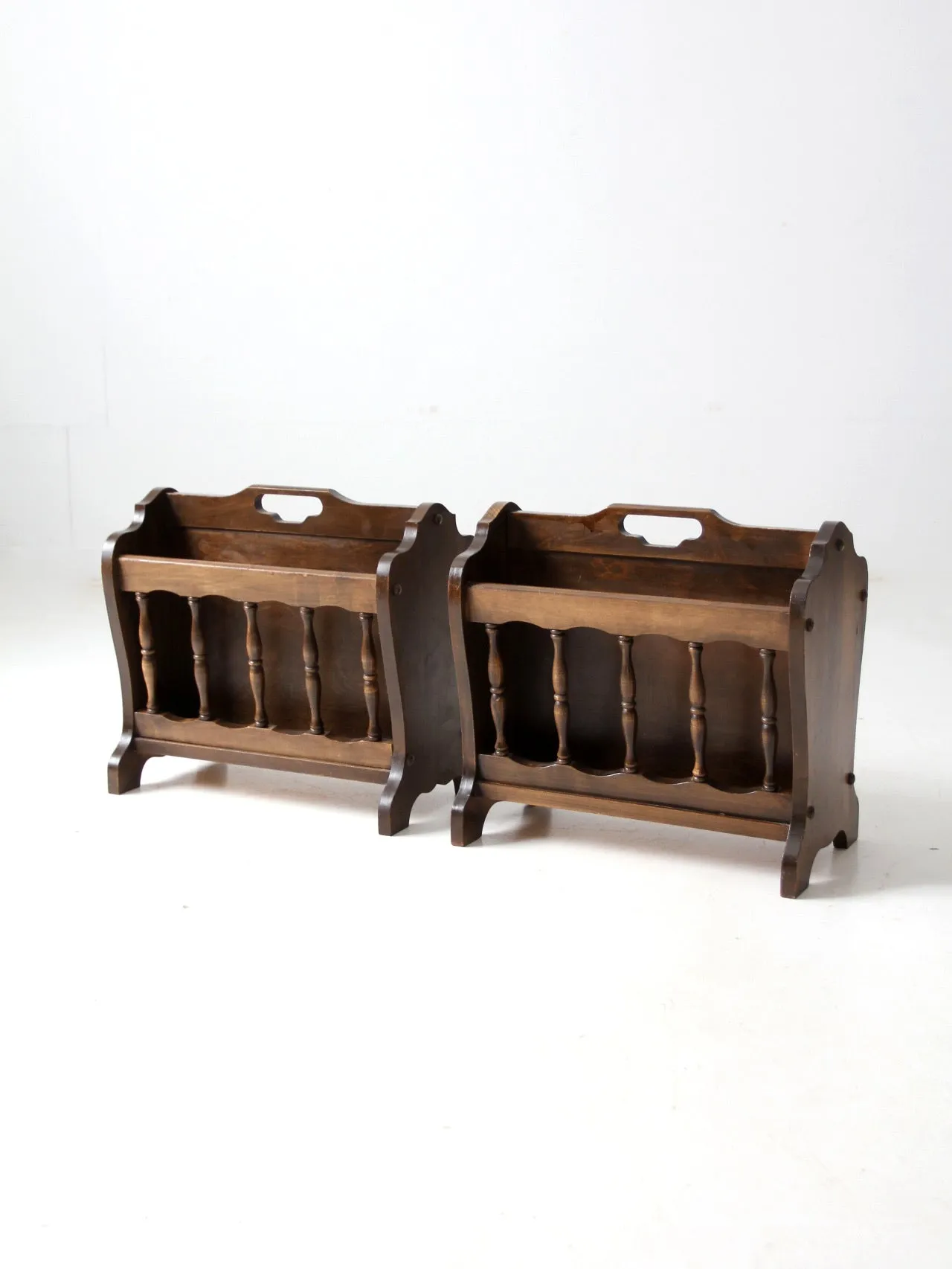 vintage Leick magazine rack pair