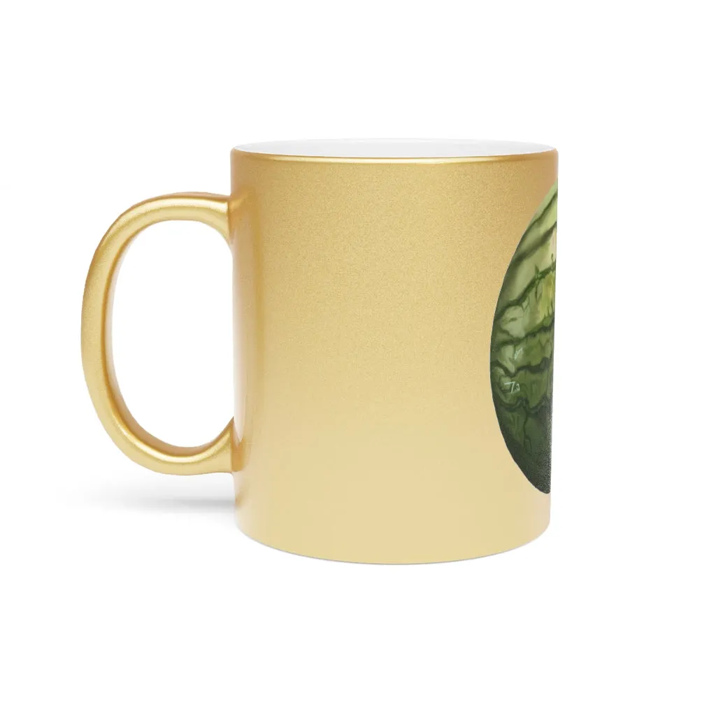 Watermelon Metallic Mug (Silver / Gold)