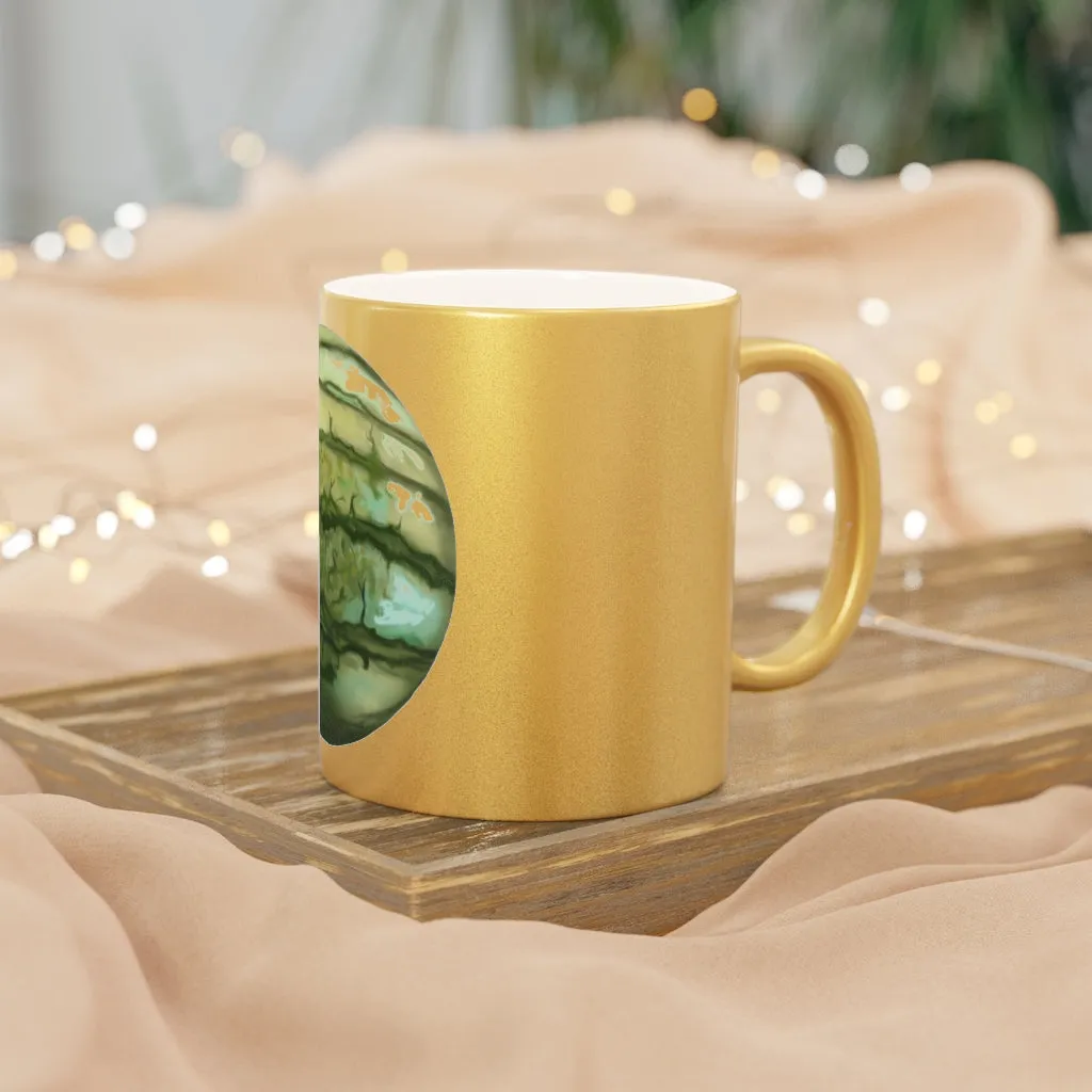 Watermelon Metallic Mug (Silver / Gold)