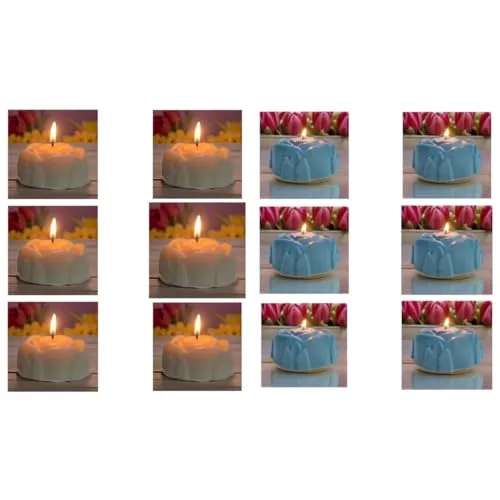 White 6pc and blue 6pc color fragrance candle/scented candle/home decor candle/candle light/candles/combo pack of 12