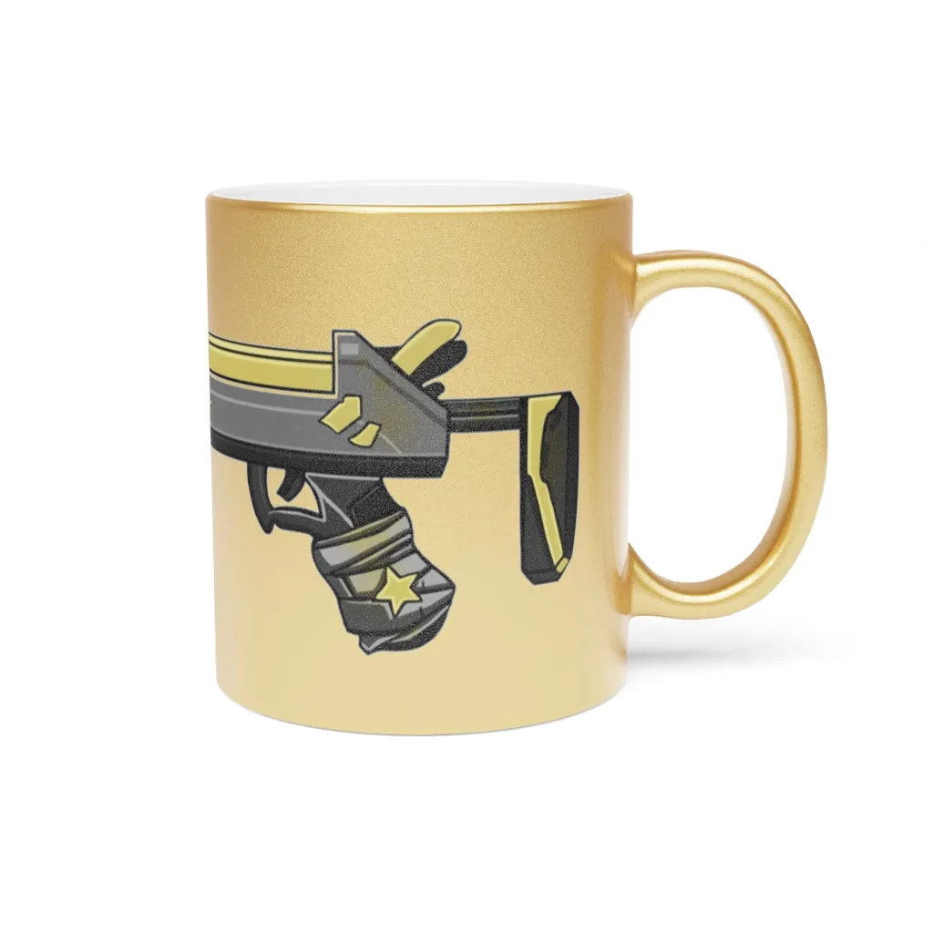 Yellow Gun Metallic Mug (Silver / Gold)