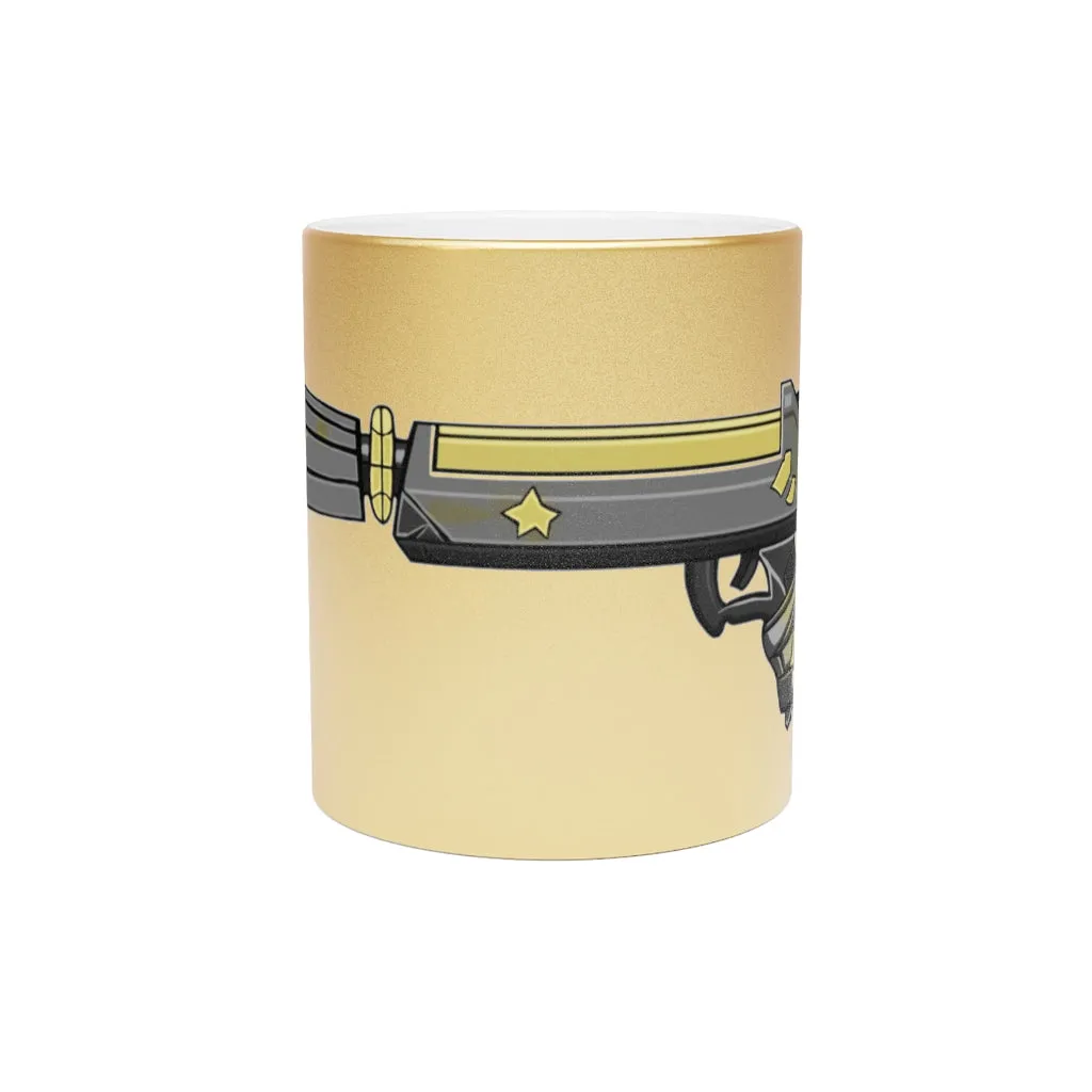 Yellow Gun Metallic Mug (Silver / Gold)