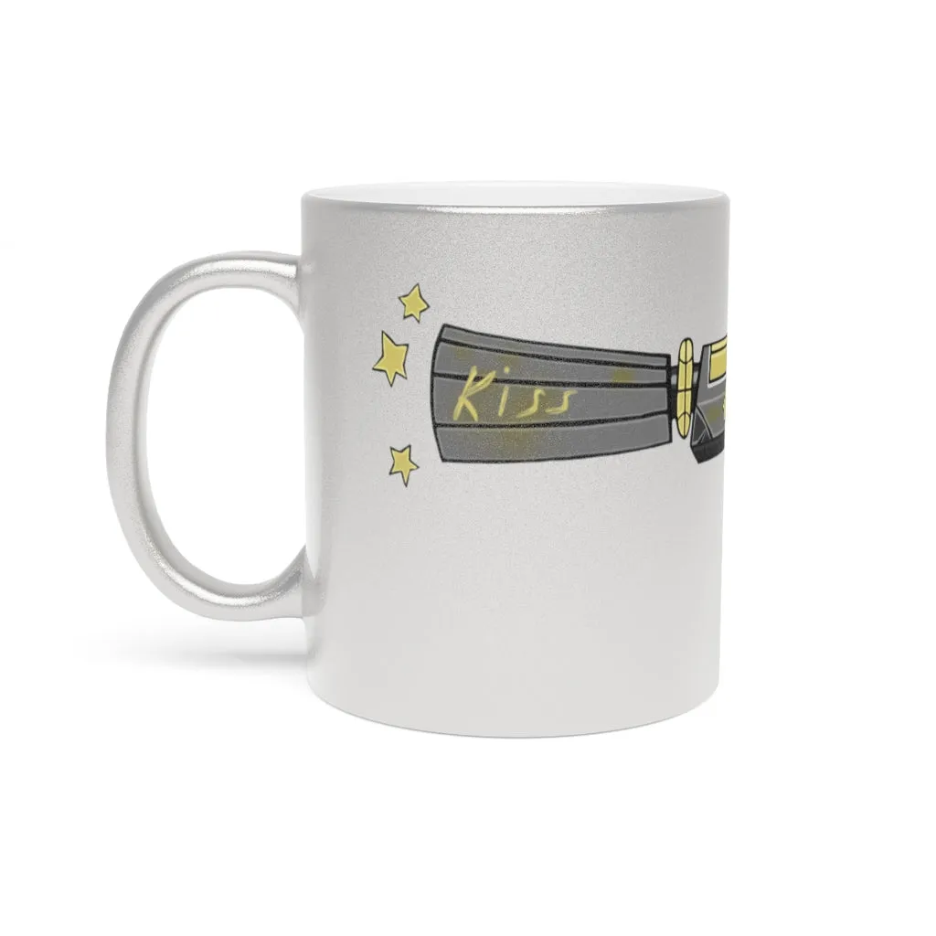 Yellow Gun Metallic Mug (Silver / Gold)