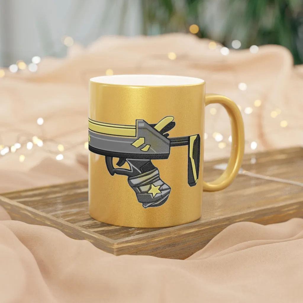 Yellow Gun Metallic Mug (Silver / Gold)