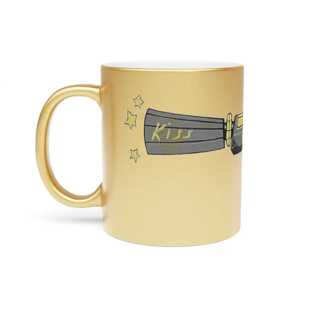 Yellow Gun Metallic Mug (Silver / Gold)