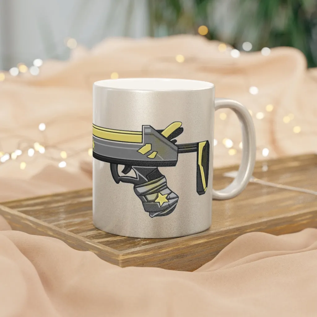 Yellow Gun Metallic Mug (Silver / Gold)